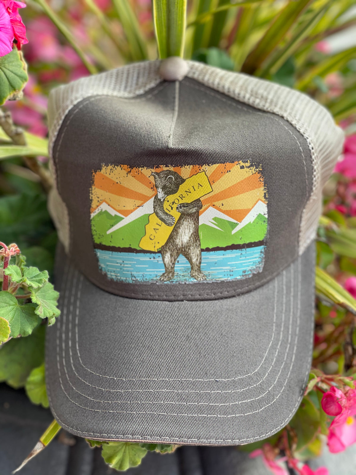California Mountain Bear Trucker Hat