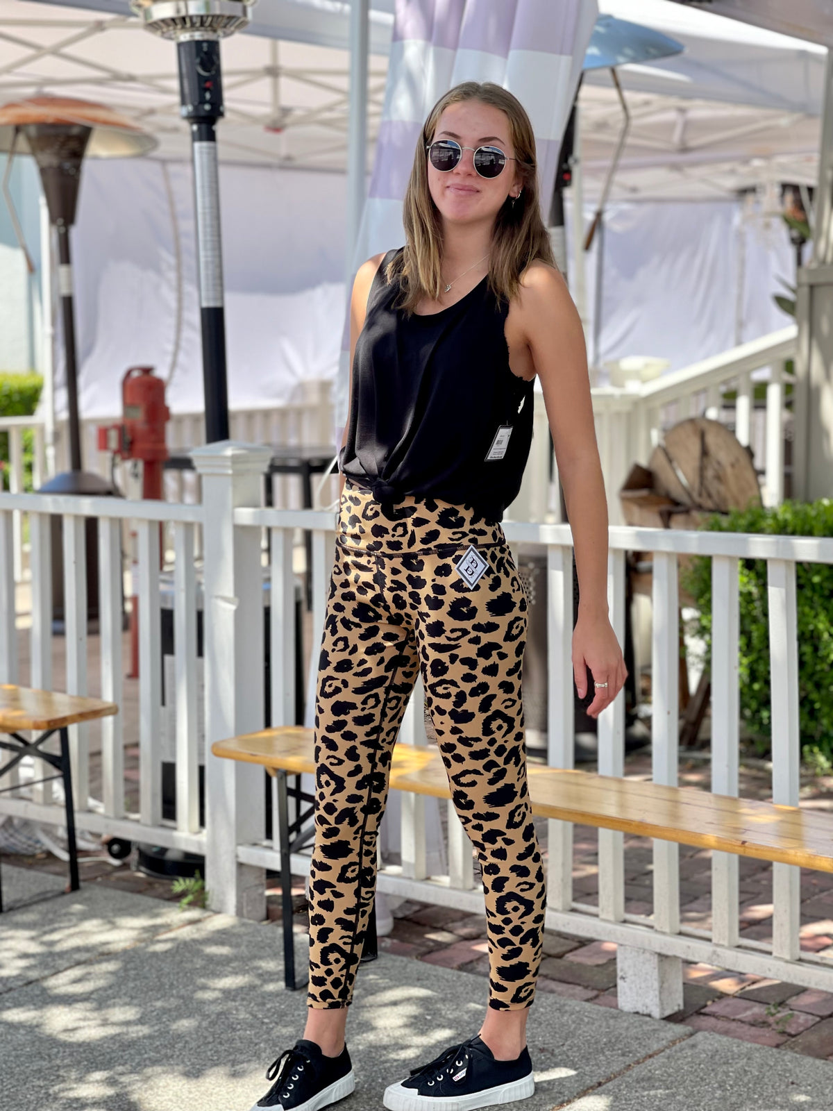 Leopard Love Leggings-Tan