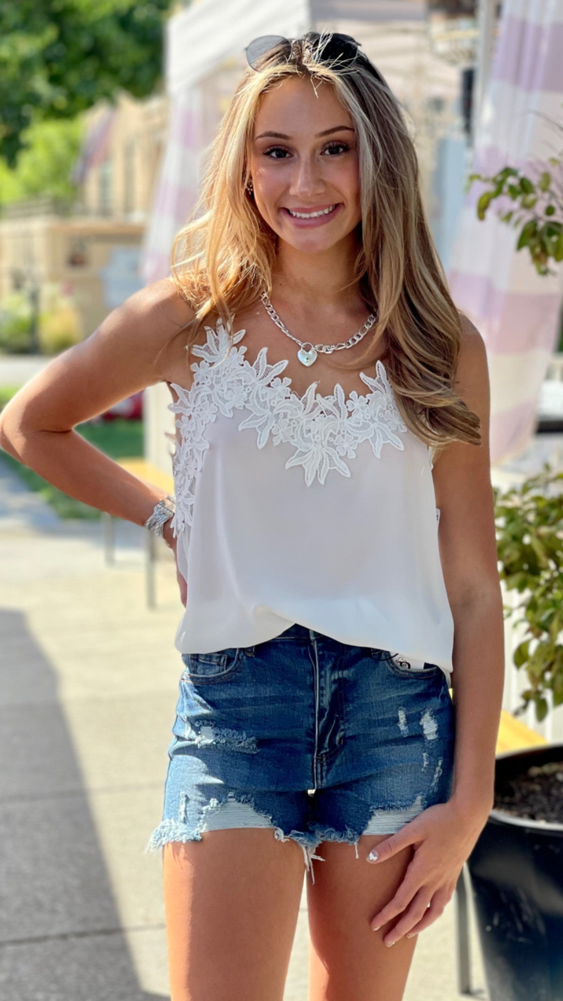 The Lacey Top- White